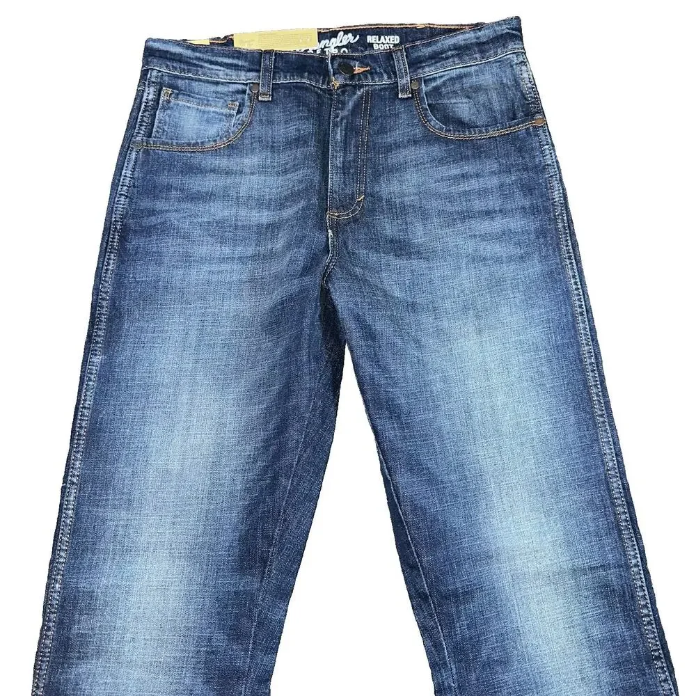 Wrangler Retro Jeans Mens 32x36 Relaxed Bootcut Medium Wash Denim NWT New 32